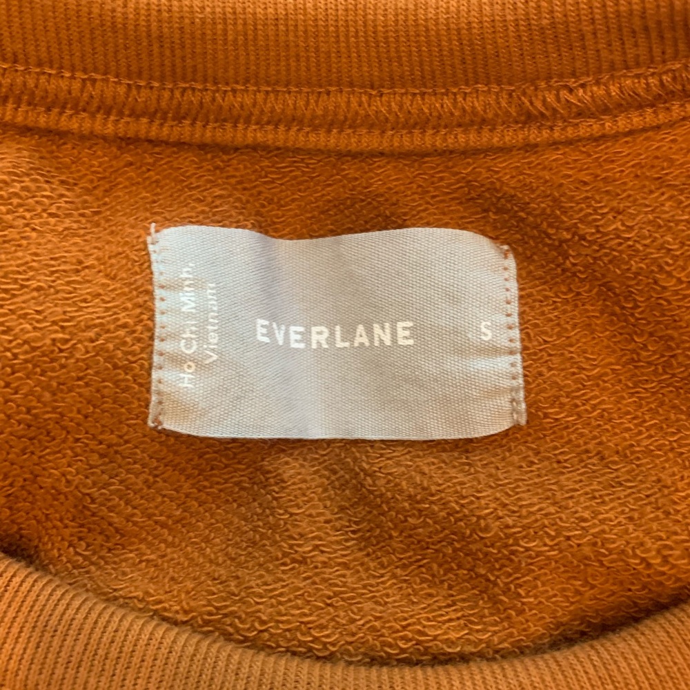 Everlane Lightweight French Terry Crew in Rust